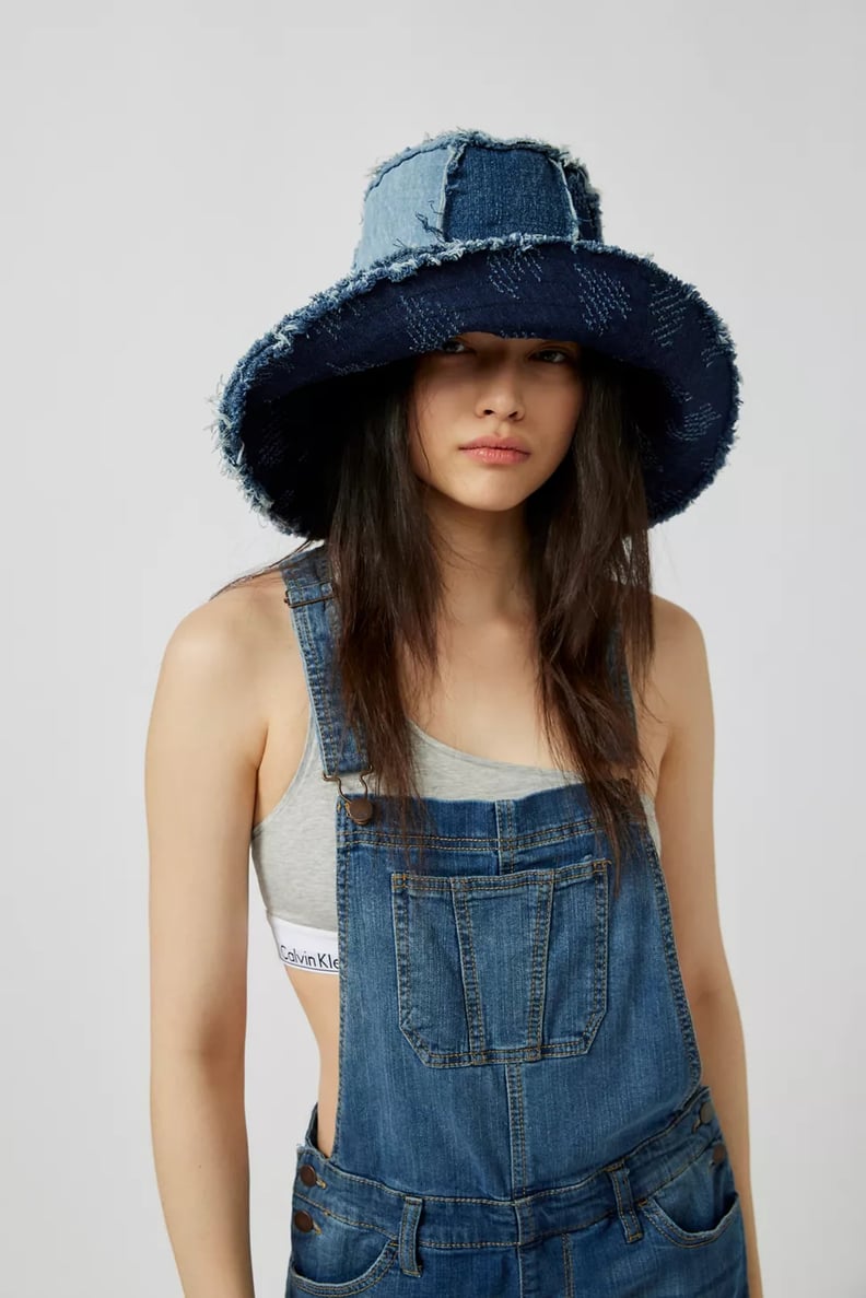 Shop Bucket Hats: UO Sadie Denim Patchwork Floppy Bucket Hat