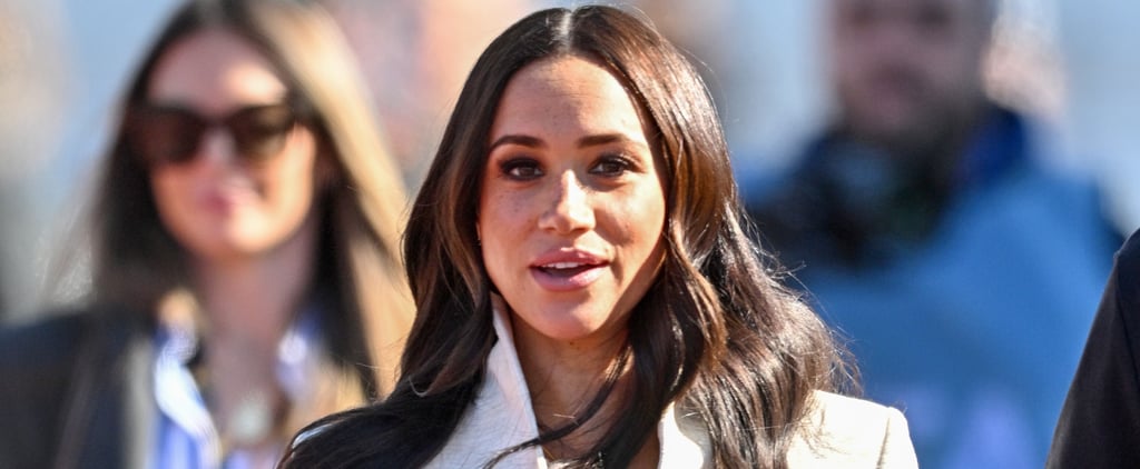 Meghan Markle Channels Princess Diana in Pinstripe Pants at Lili's Birthday Party