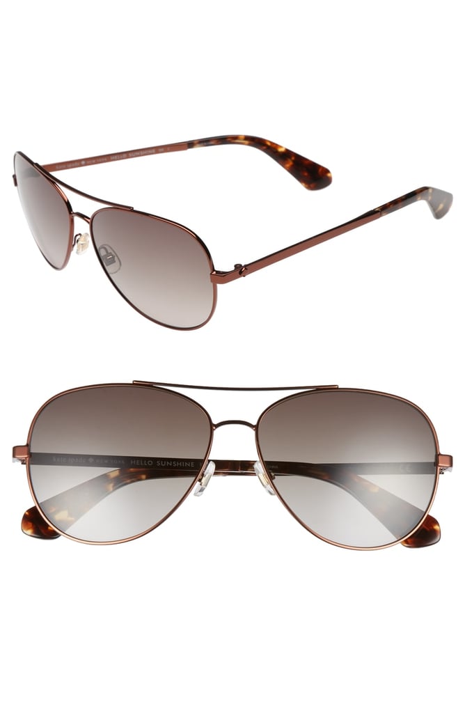 Kate Spade New York Avaline 58mm Aviator Sunglasses
