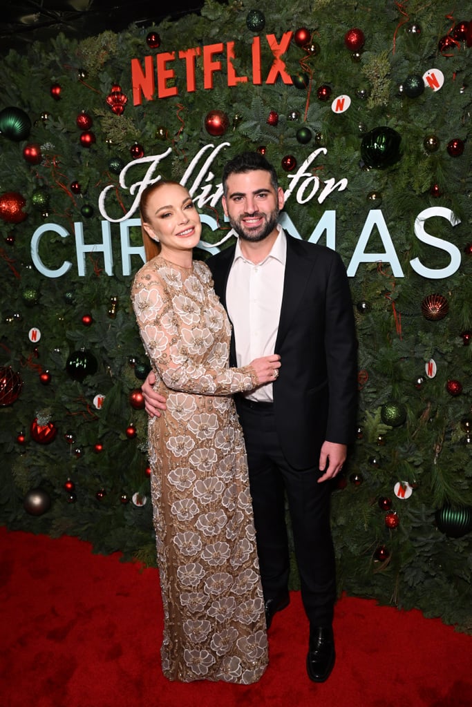 Lindsay Lohan and Bader Shammas at Netflix's Falling For Christmas Screening