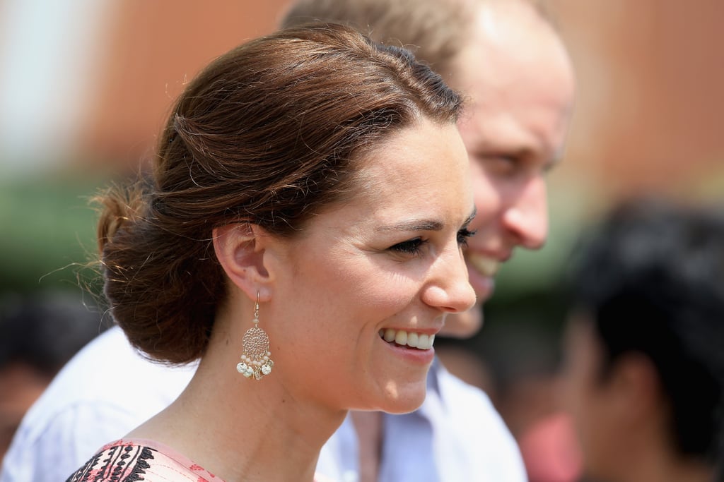 During her Spring tour of India and Bhutan alone, Kate showcased seven new pairs of earrings — with wildly varying price tags. First up were the Filigree Bead Short Drop Earrings from Accessorize for $11, which Kate wore for many of her engagements in India.