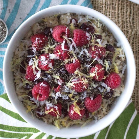 Raspberry Lemon Oatmeal With Chia Seeds