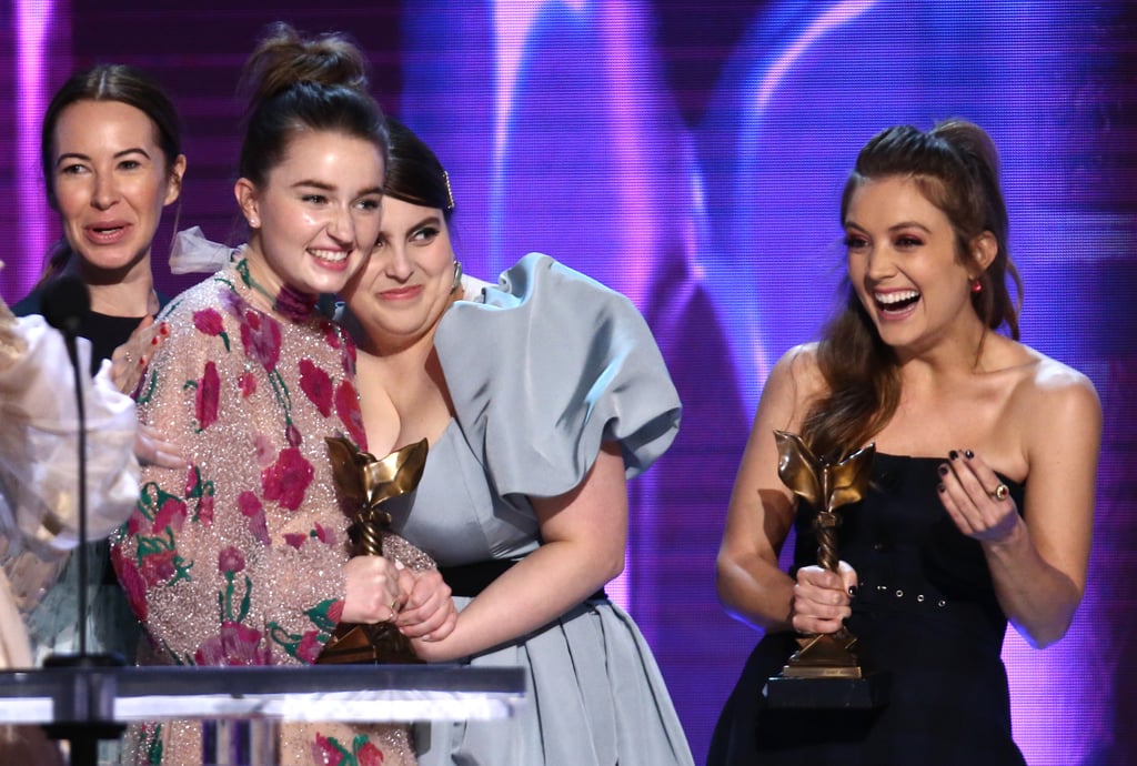 Katie Silberman, Kaitlyn Dever, Beanie Feldstein, and Billie Lourd at the 2020 Spirit Awards