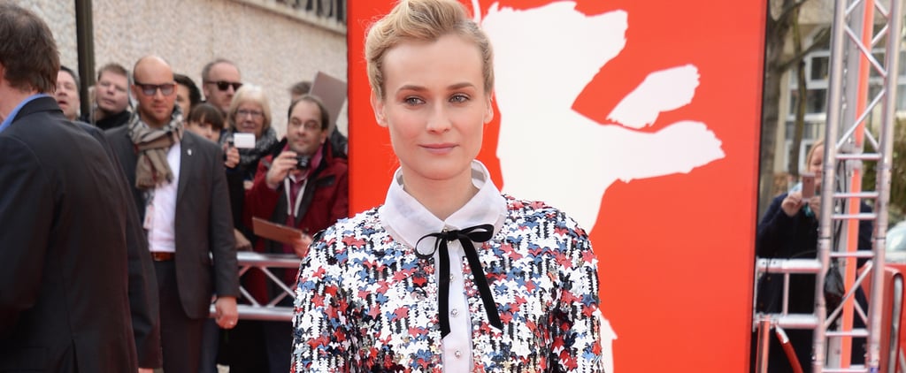 Diane Kruger in Red and Blue Chanel Star Outfit