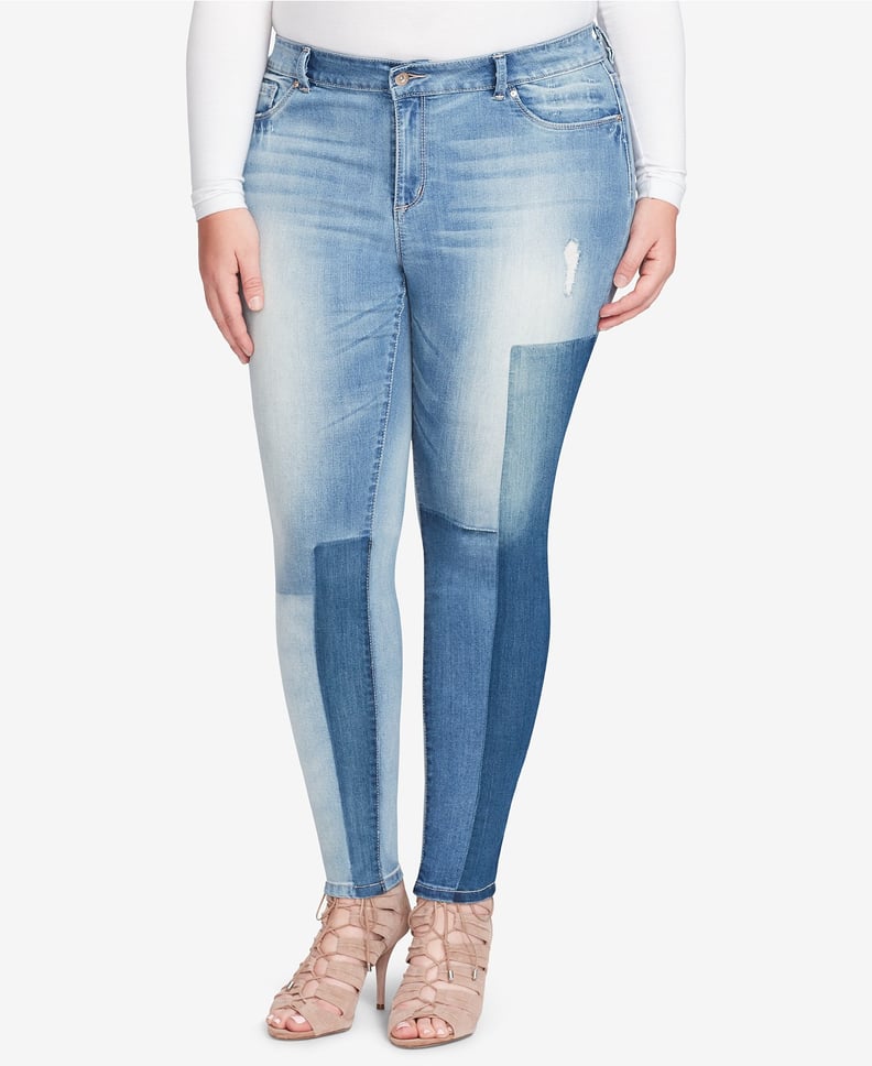 Jessica Simpson Kiss Me Patched Super-Skinny Jeans