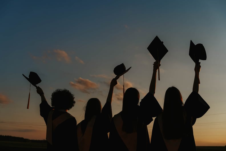 Graduate Silhouettes Zoom Background