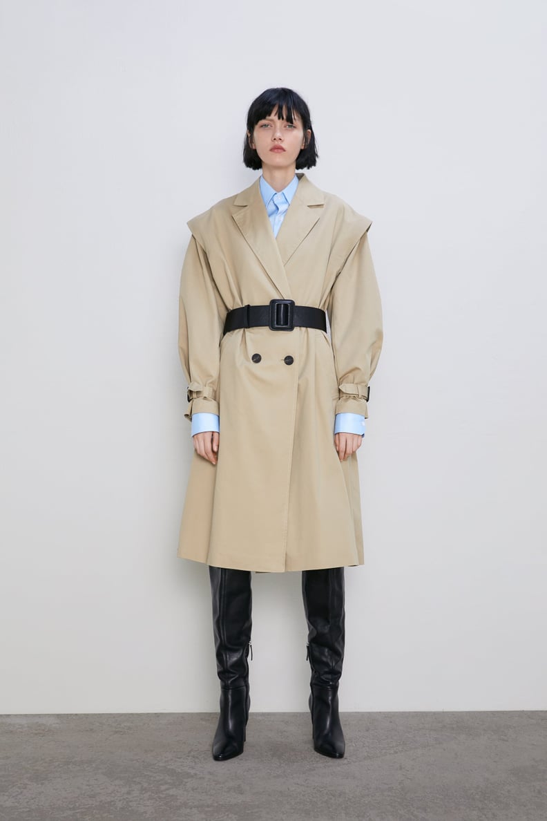 Zara Belted Double Breasted Trench Coat