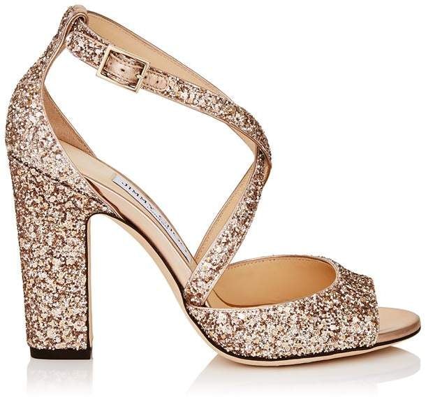 Jimmy Choo Carrie 100 Glitter Sandals