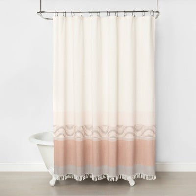 Hearth and Hand with Magnolia Ombre Shower Curtain Copper