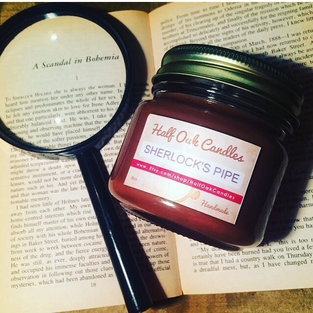 Sherlock's Pipe candle ($14) with tobacco and tart cherry notes