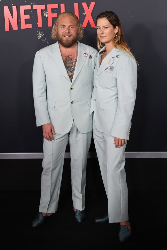 Jonah Hill and Sarah Brady Wear Matching Blue Gucci Suits