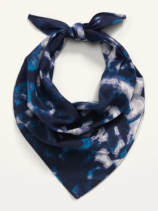 Old Navy Patterned Poplin Bandana for Pets — Blue Tie-Dye
