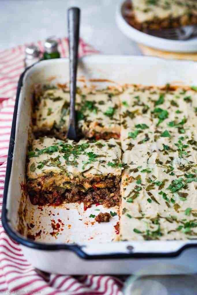 Whole30 Low Carb Zucchini Lasagna