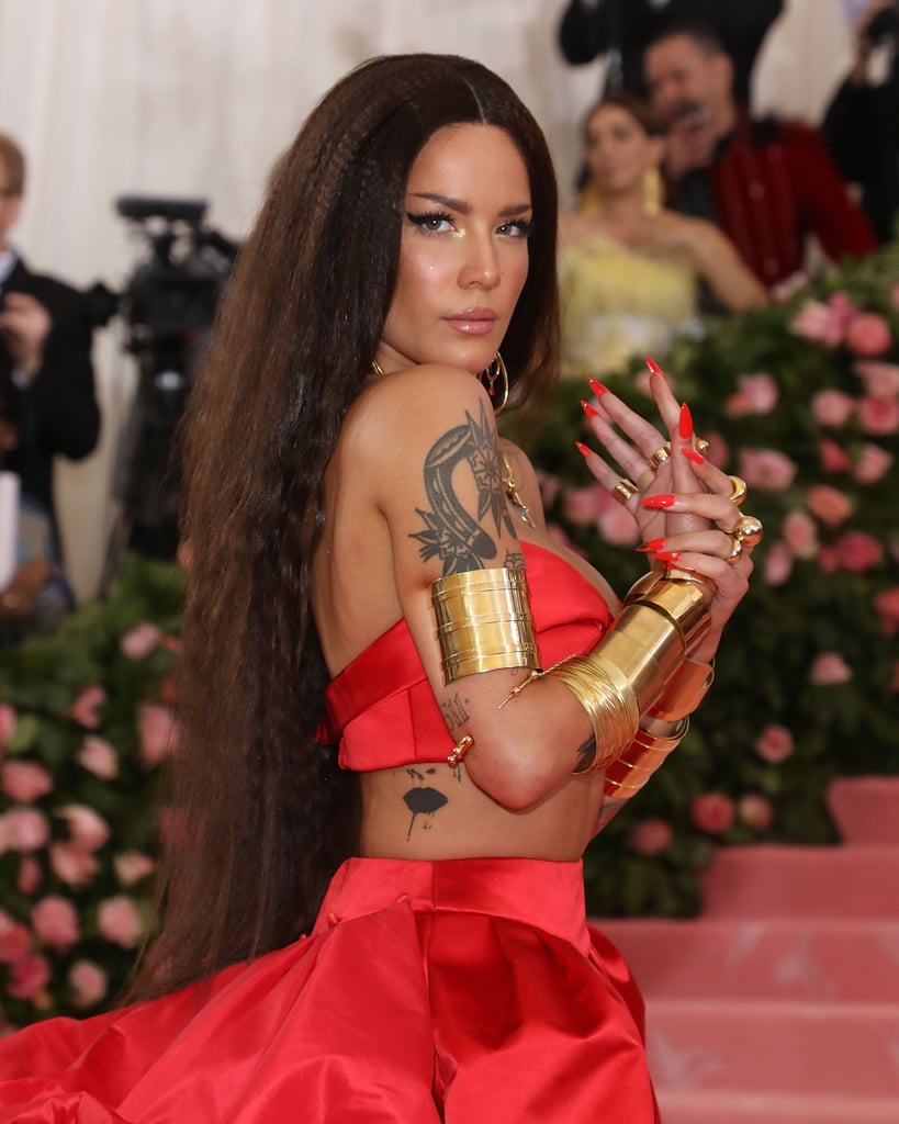 Halsey's Long Brown Hair at the Met Gala