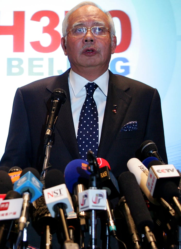 Malaysian Prime Minister Najib Razak addressed the media at a press conference on Saturday.