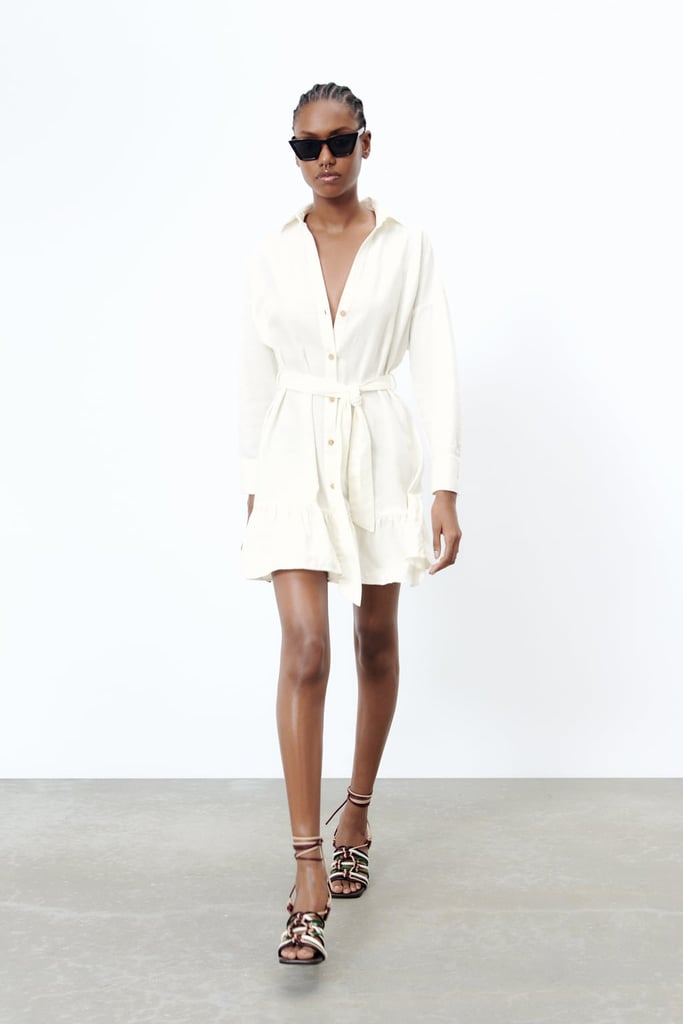 A White Day Dress: Zara Linen Blend Shirtdress