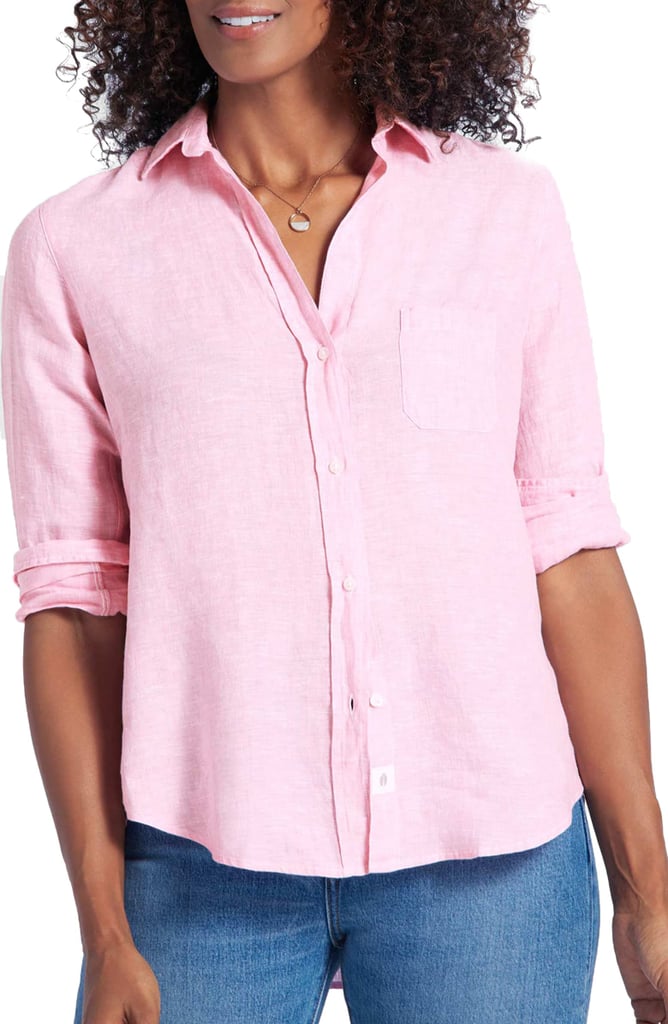 Grayson The Hero Tumbled Linen Shirt Best Linen Tops for Women