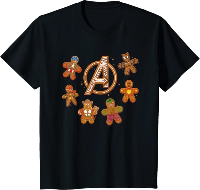 For Avengers Fans: Marvel Avengers Gingerbread Cookies Holiday T-Shirt