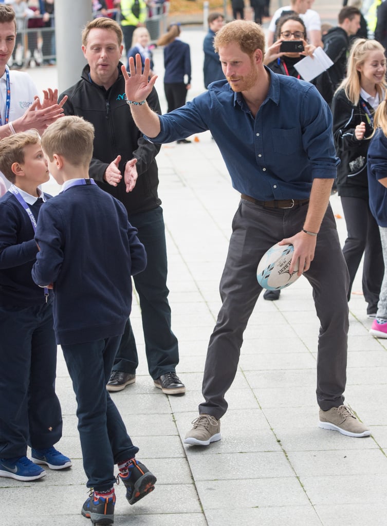 Prince Harry at Russell Youth Centre in Nottingham 2016