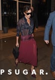 Victoria Beckham Played It Cool by Letting Her Bra Peek Through Her Sheer Top