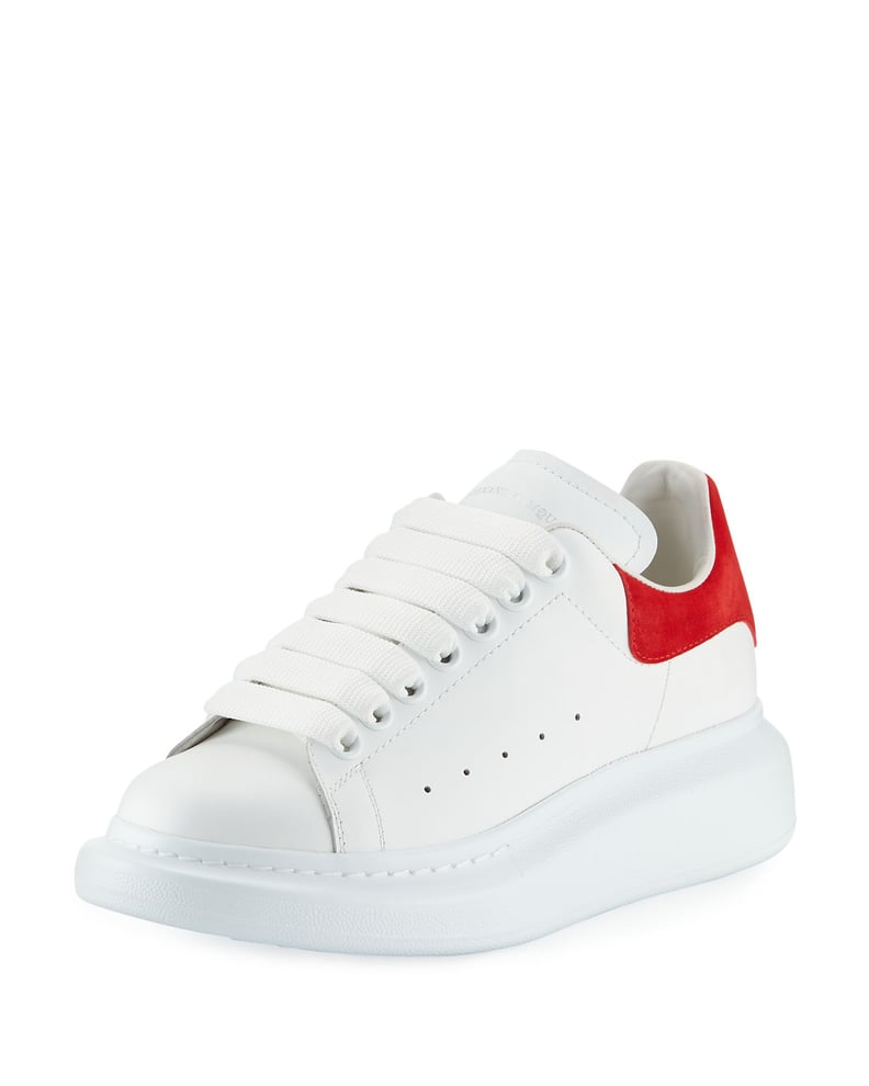 Alexander McQueen Leather Lace-Up Platform Sneakers