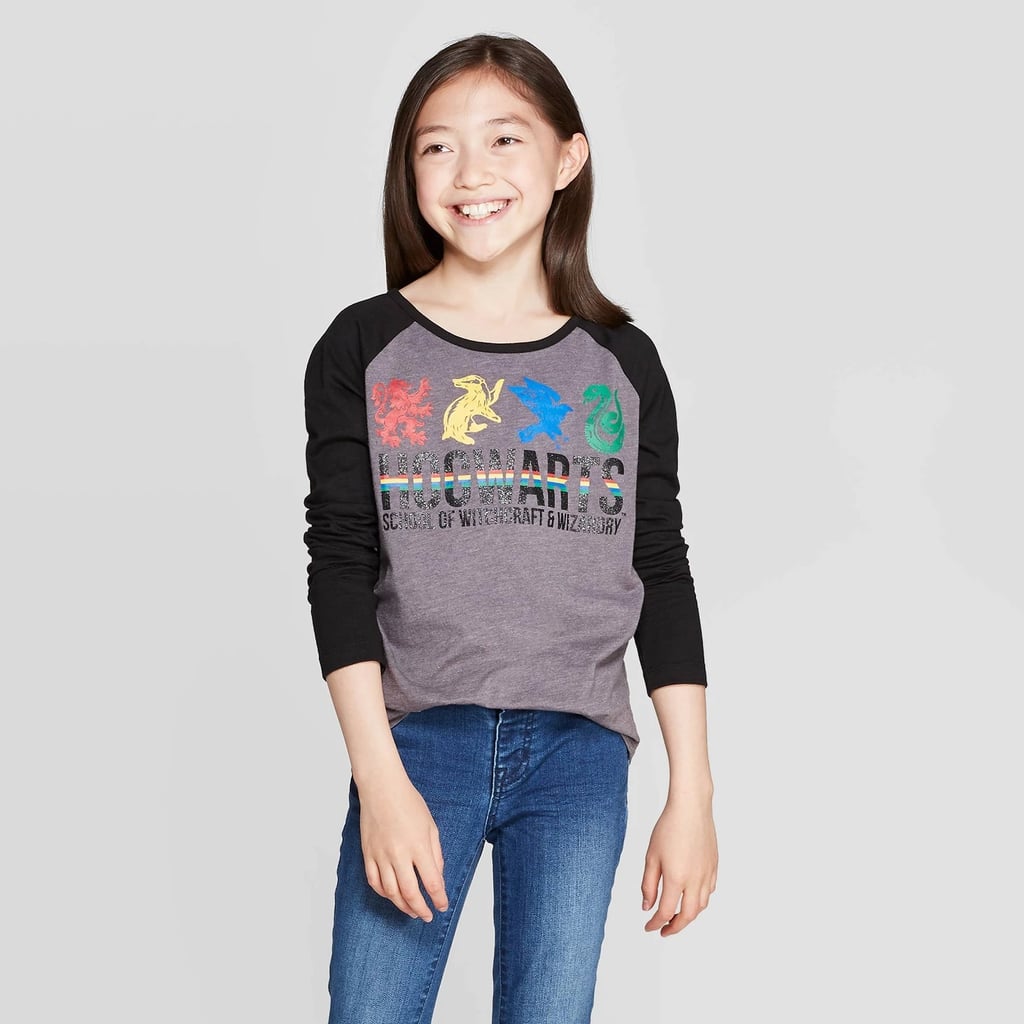 Girls' Harry Potter Hogwarts Mascot Long Sleeve T-Shirt