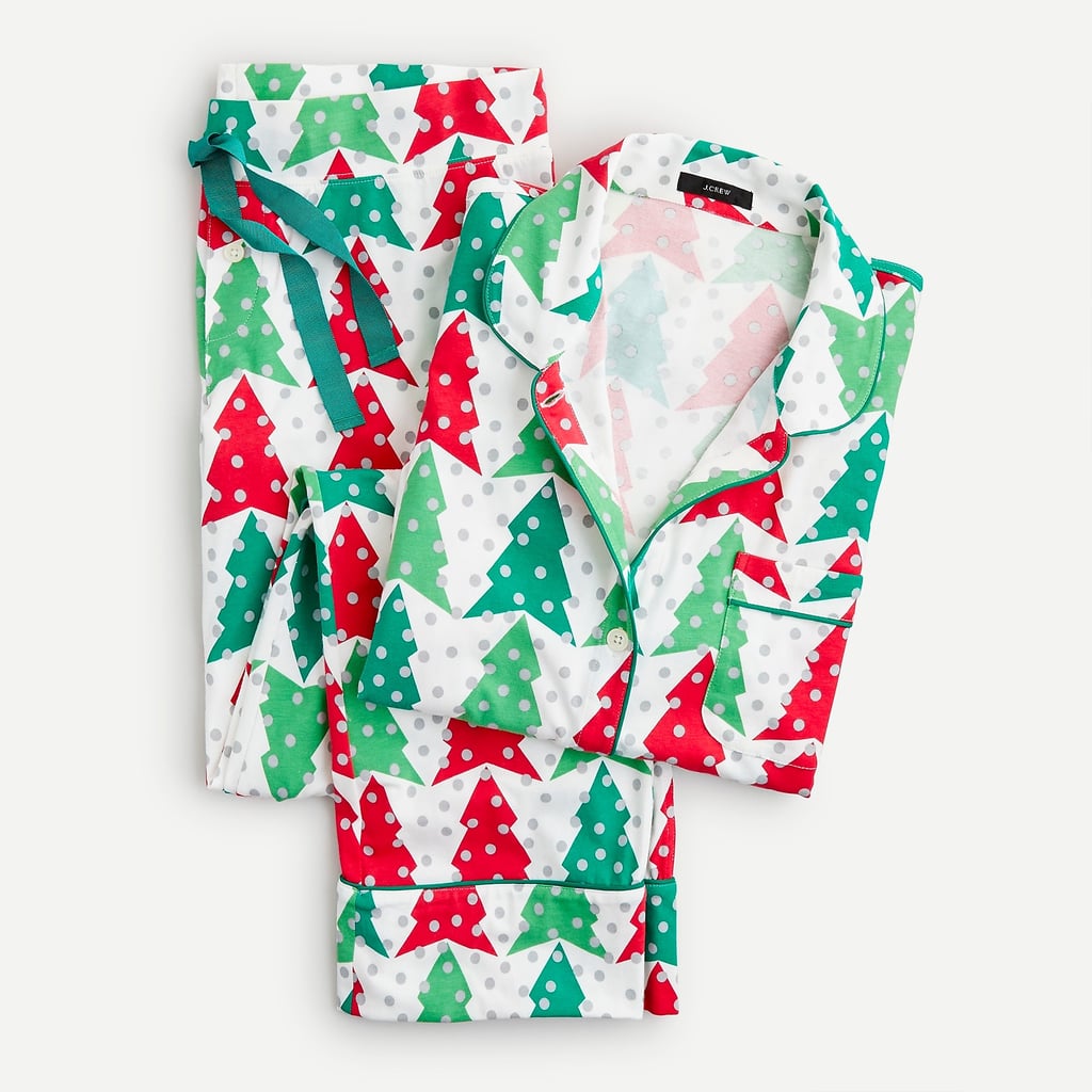 J.Crew Factory Festive Trees Knit Sleep Set