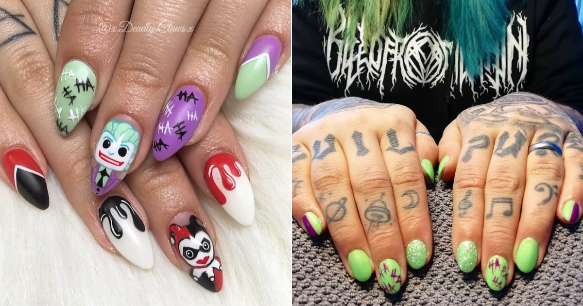 The Joker Nail Art POPSUGAR Beauty