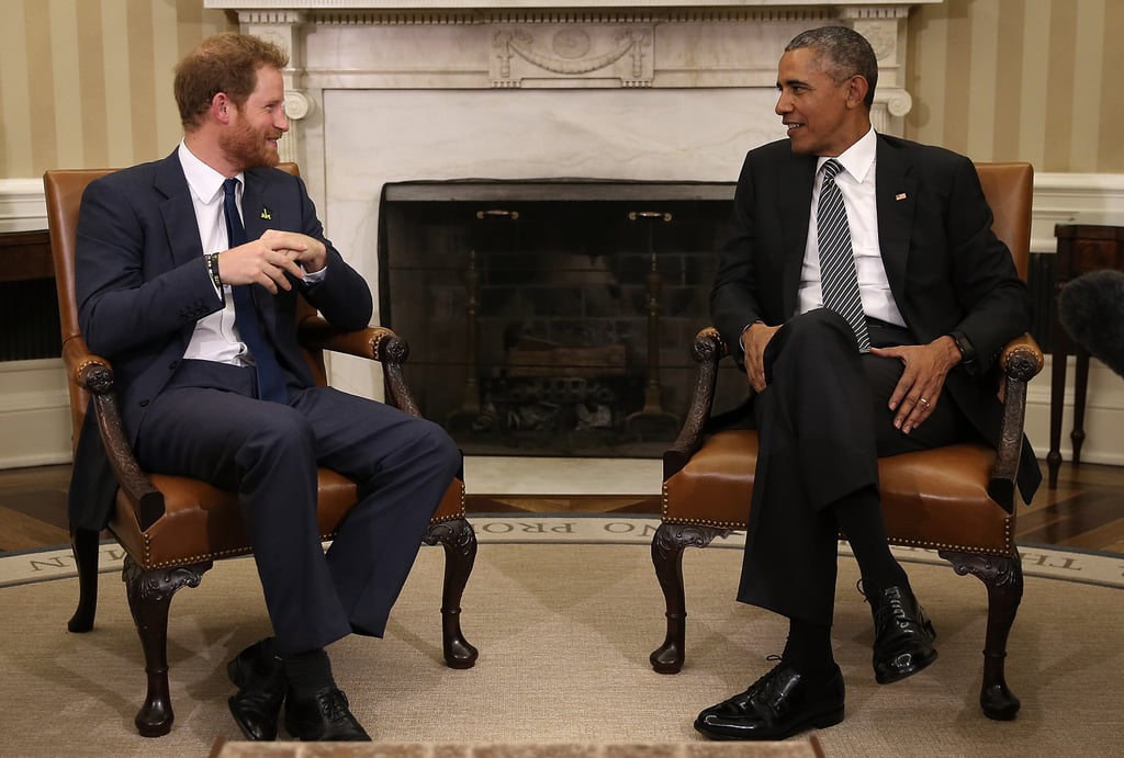 On the same trip, Harry followed in the footsteps of his father and brother and met with the president in the Oval Office.