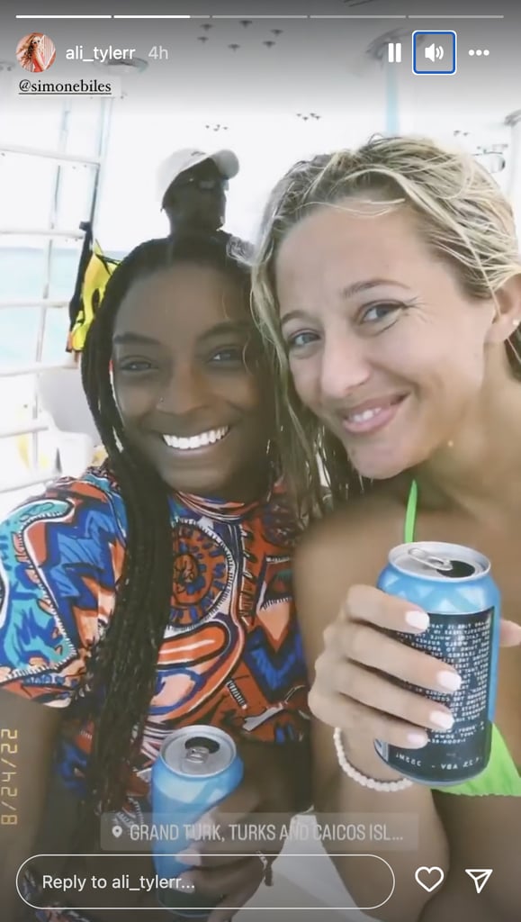Simone Biles Wears Colourful Bikini in Turks and Caicos
