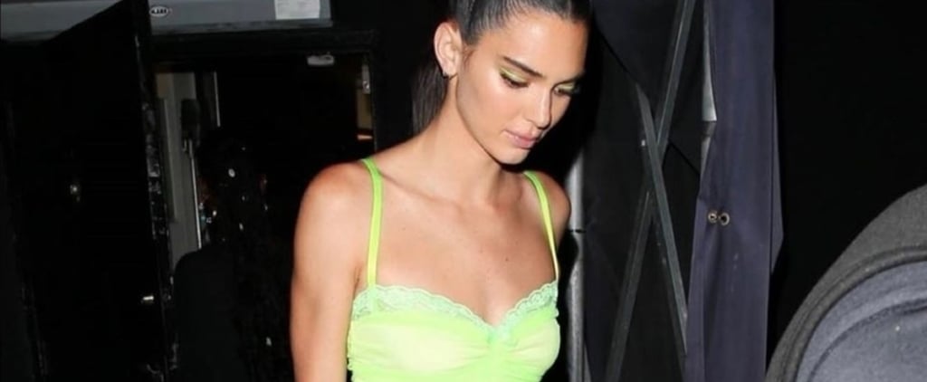 Kendall Jenner Green Dress in NYC August 2019