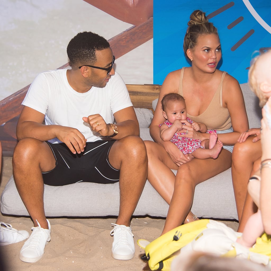 Chrissy Teigen With John Legend and Luna in NYC August 2016