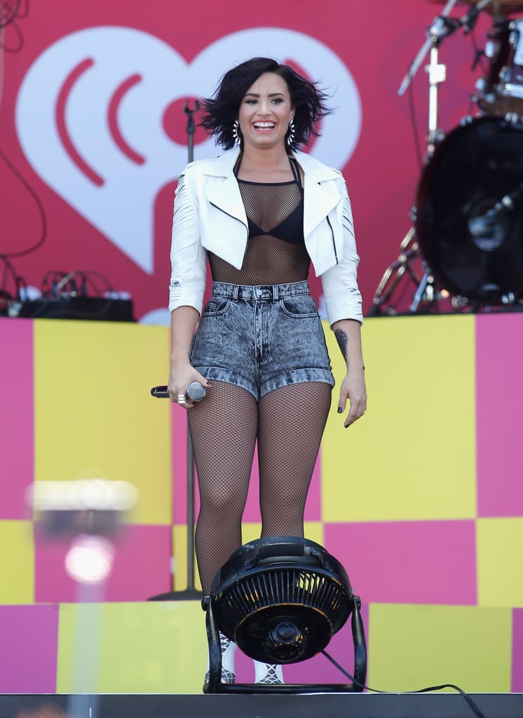 Demi Lovato See-Through Top iHeartRadio Festival 2015
