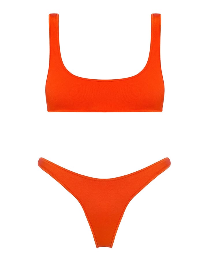 Triangl Gia Bikini Hailey Baldwin's Red Bikini on Labor Day 2019