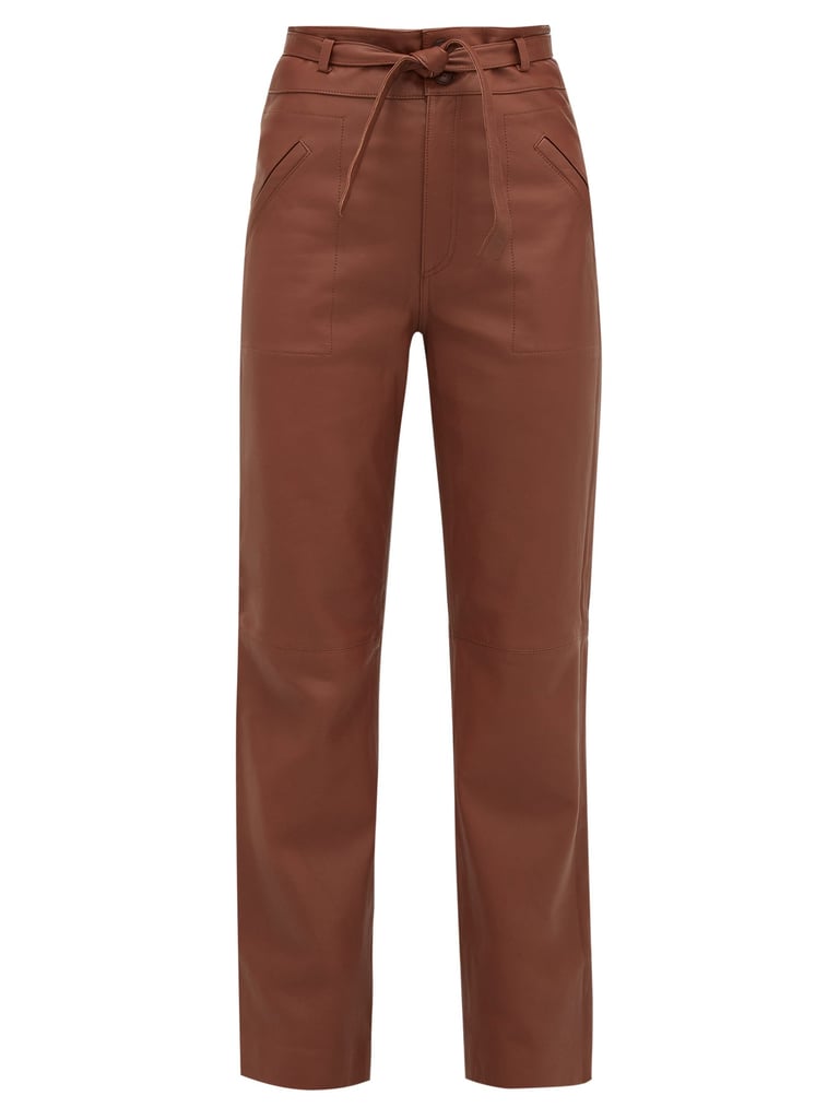 Sea Lidia High-Rise Leather Trousers