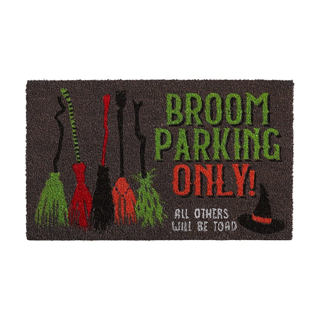 Halloween Broom Parking Only Doormat