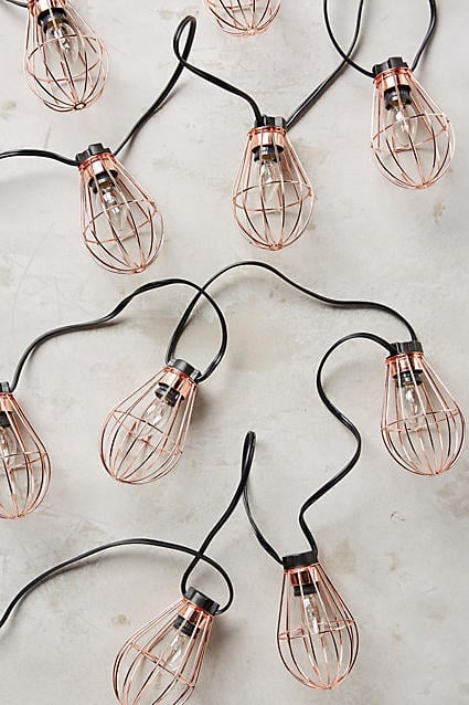 Anthropologie Caged Bulb String Lights ($58)