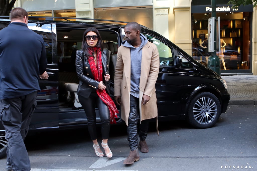 Kim Kardashian and Kanye West on Their Honeymoon in Prague