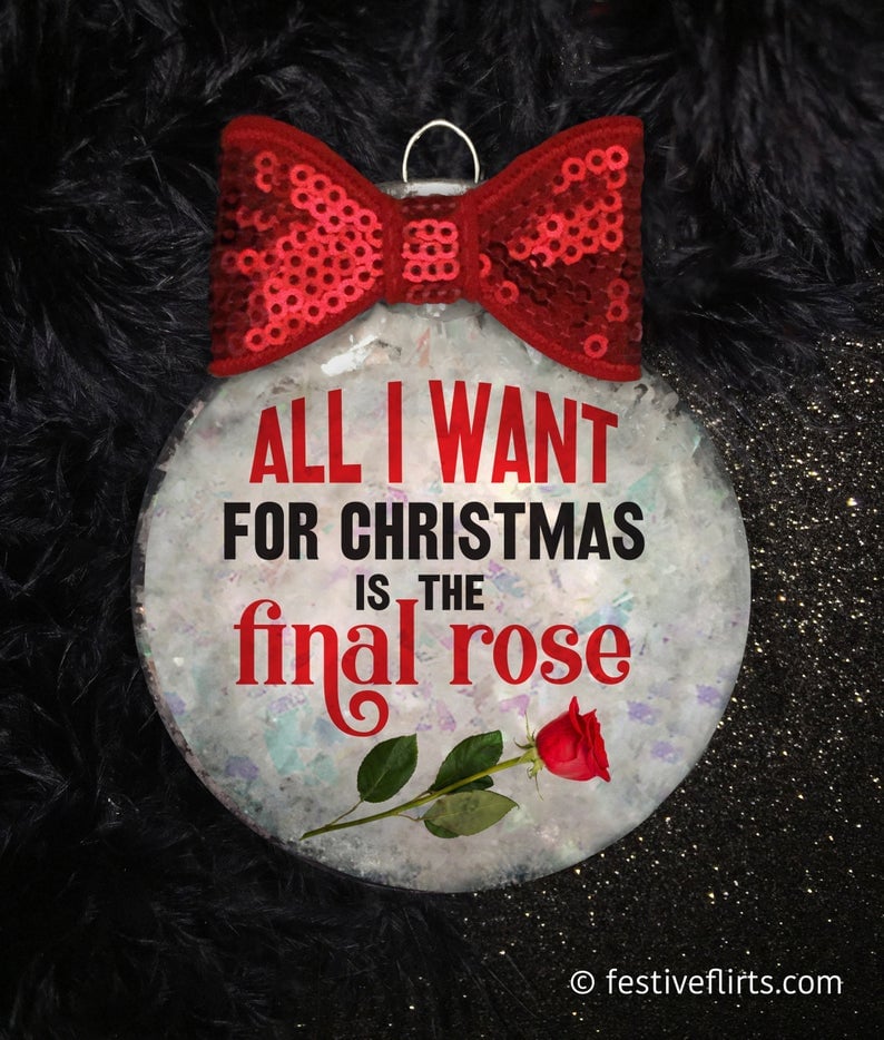 Final Rose Bachelor Christmas Ornament By FestiveFlirts