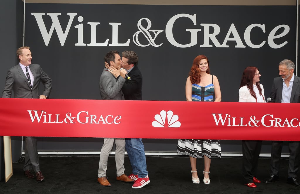 Eric McCormack and Sean Hayes Kissing Will and Grace Event