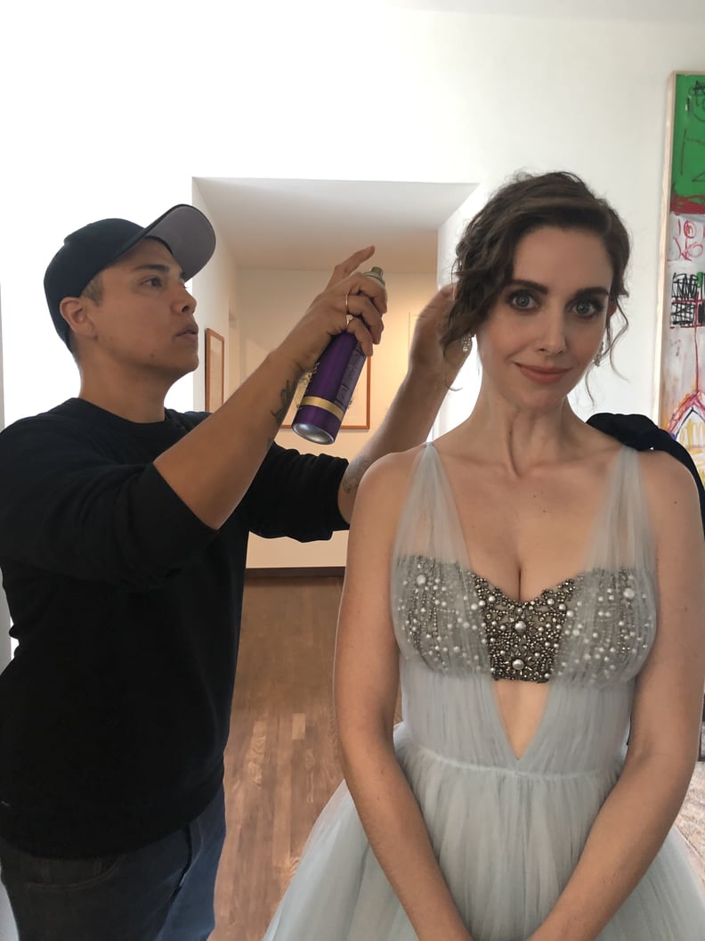 Alison Brie with Hairstylist Bobby Eliot