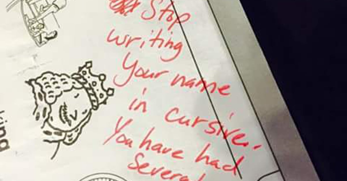 Little Girl Gets in Trouble For Writing in Cursive | PS Family