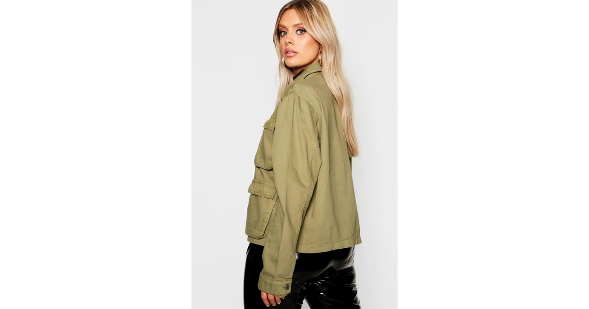 Boohoo denim utility jacket 2025