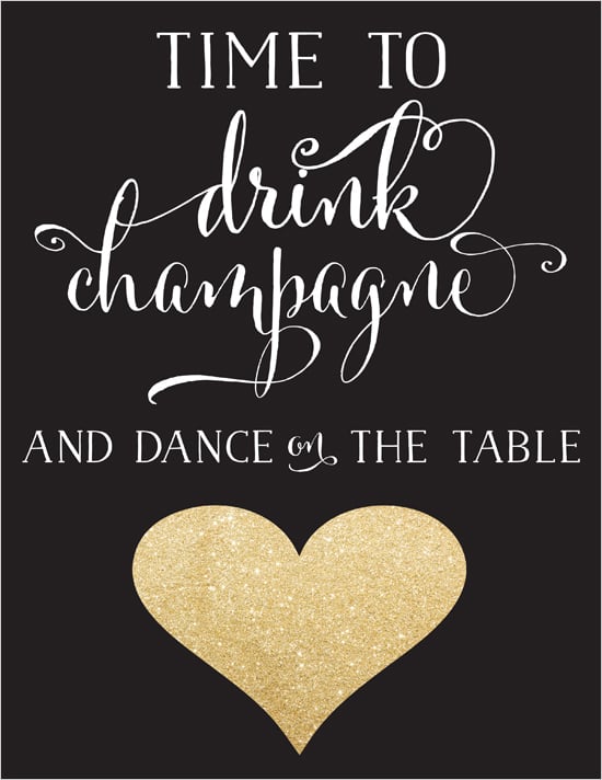 Cocktail Table Sign