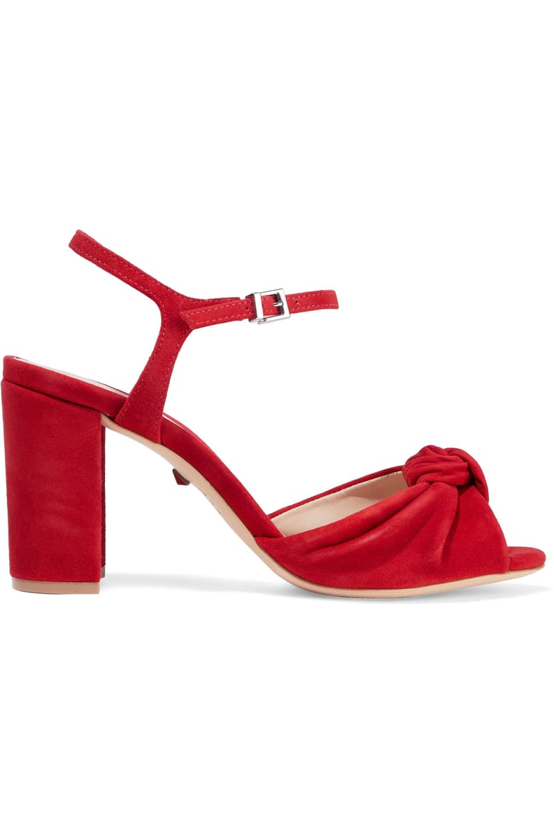 Schutz Lia Knotted Suede Sandals