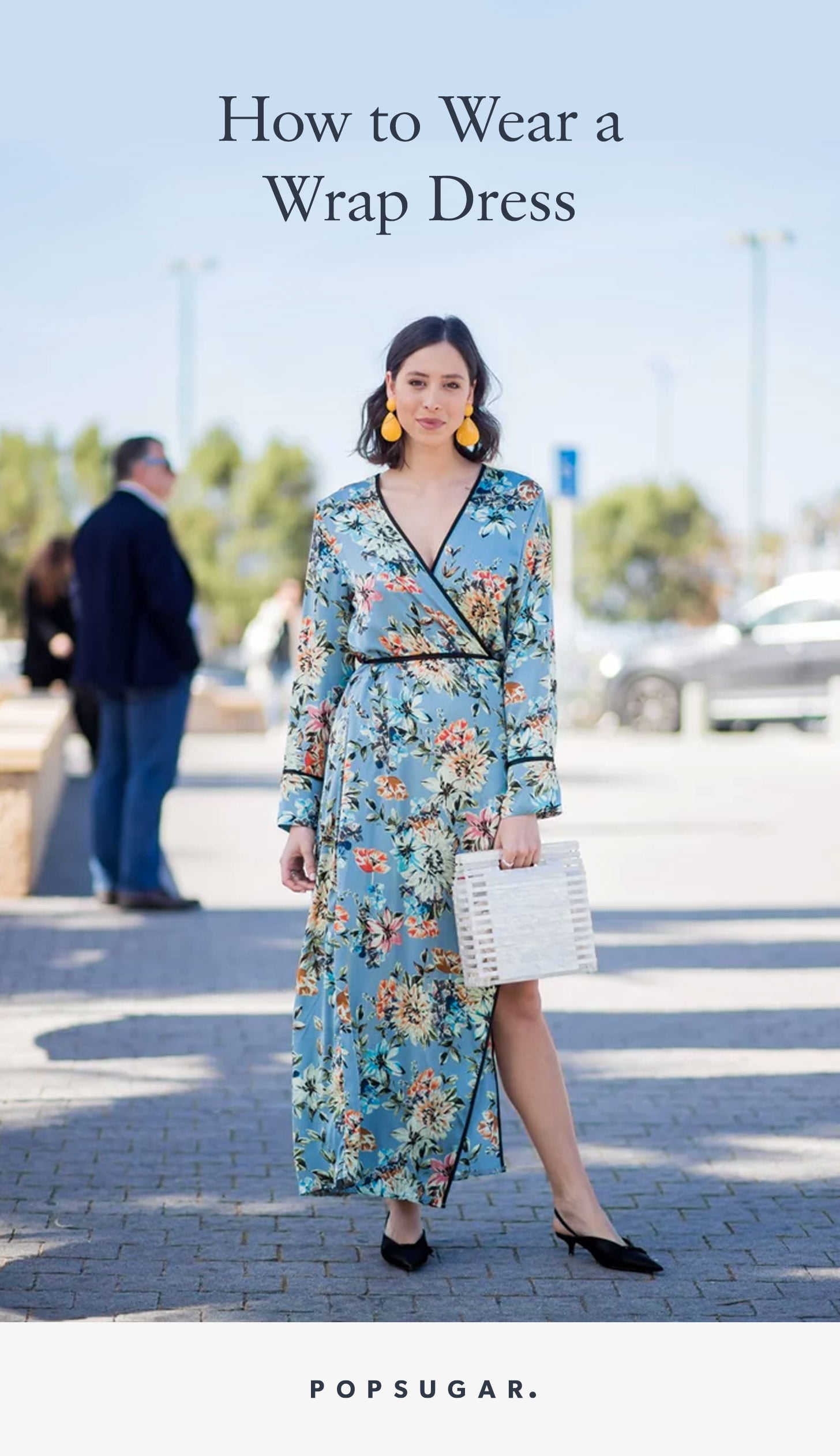 what to wear with a wrap dress