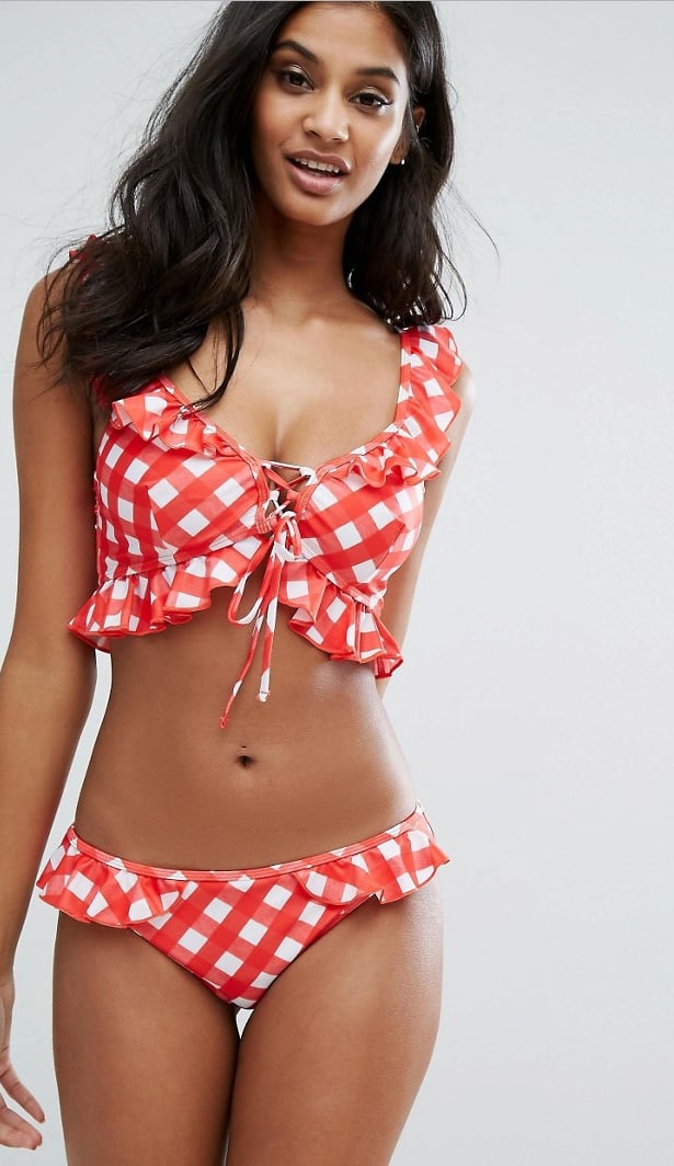 ASOS Fuller Bust Gingham Frill Bikini Top