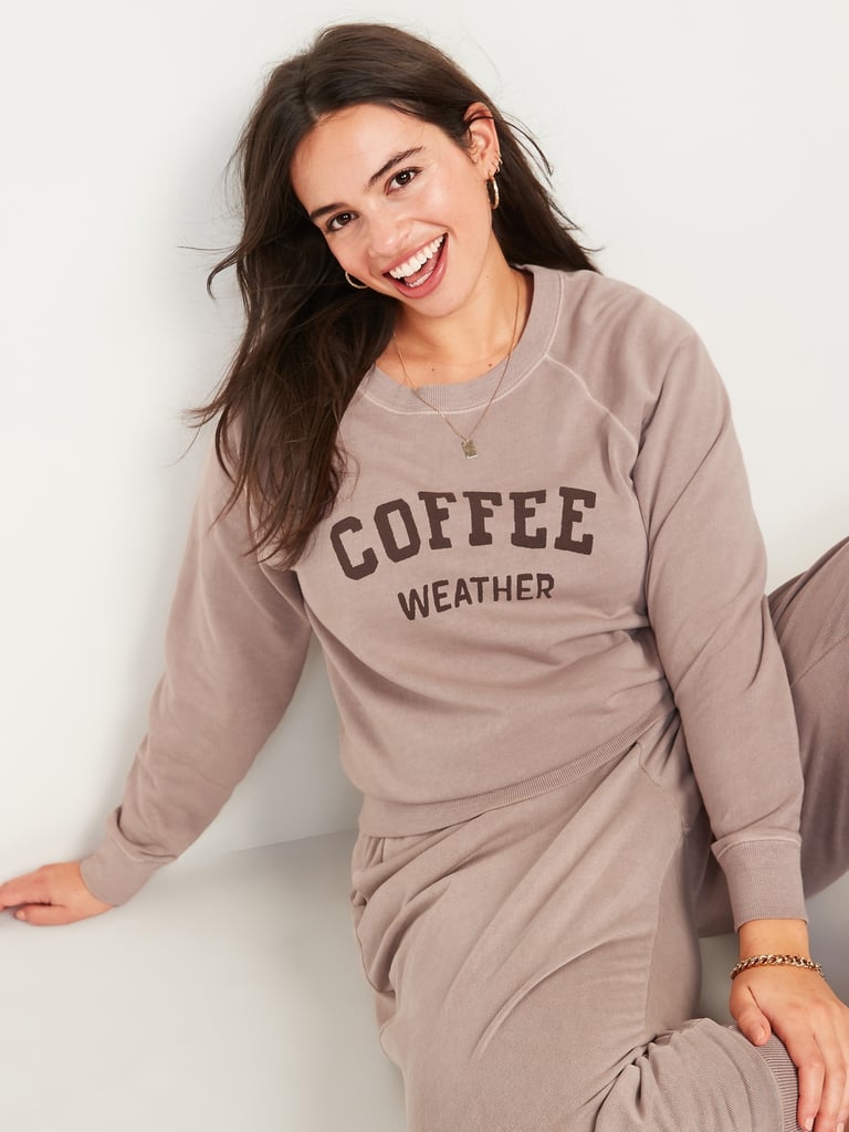 For the Coffee-Lovers: Vintage Specially Dyed Crew-Neck Sweatshirt