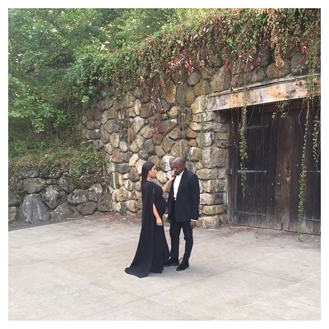 Kim Kardashian and Kanye West Attend a Wedding 2015