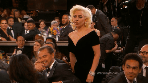 When Lady Gaga Pushed Past Leonardo DiCaprio at the Golden Globes in 2016